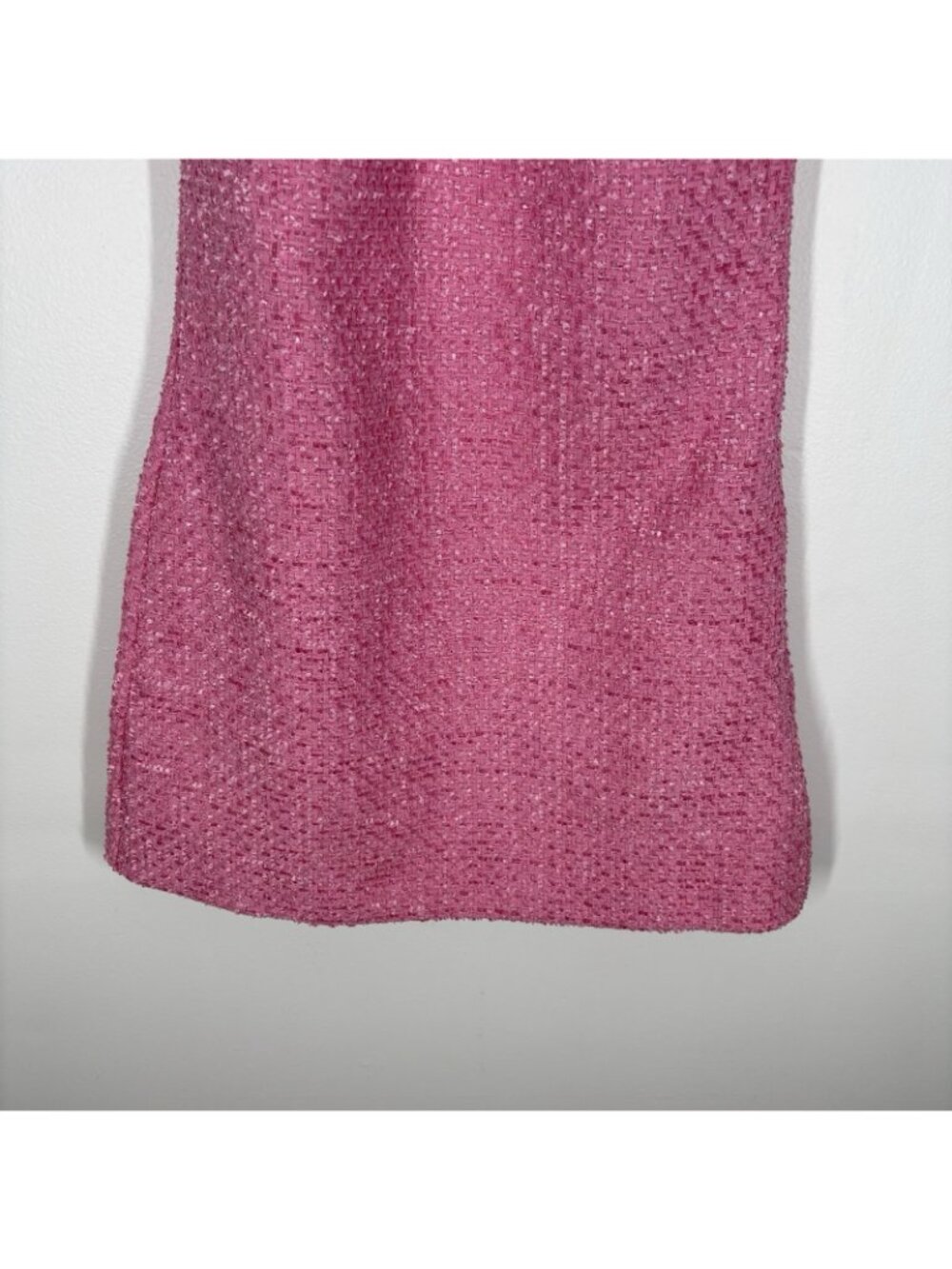 Hyacinth House Tuckernuck Women XS Pink Tweed & Pearl Petra Halter Mini Dress - Picture 4 of 13